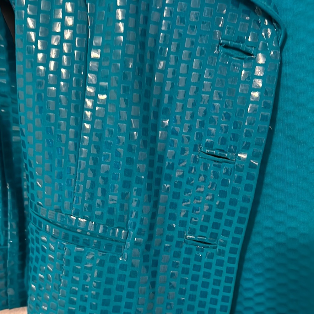 Clara S. Teal Blue sequin Blazer Design - Picture 11 of 11
